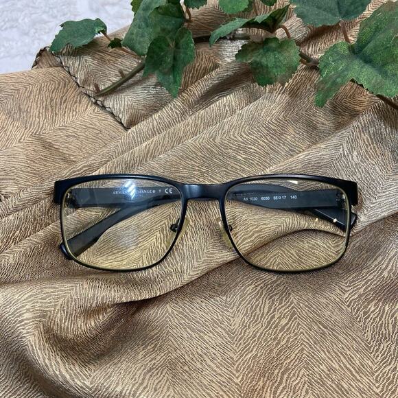 ARMANI EXCHANGE Prescription Glasses Men's AX1030 6030 15□17 140 Black Masculine - Picture 1 of 7